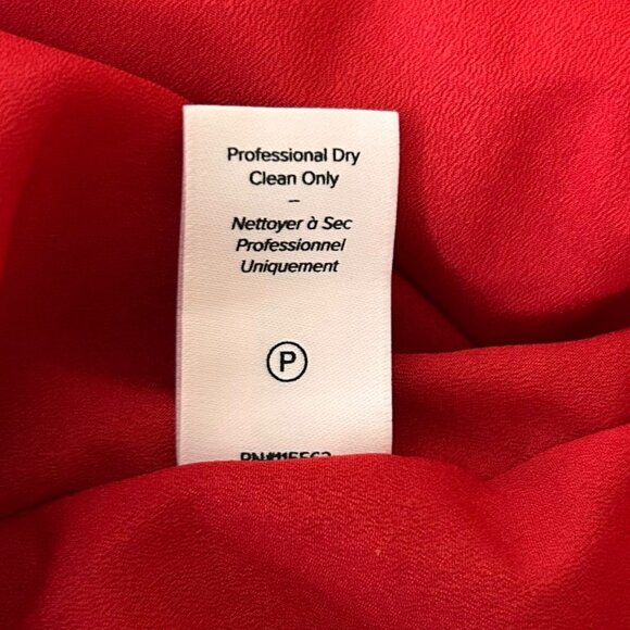 Cinq a Sept Long Sleeve McKenna Knot-Front Shirtdress Warm Cranberry Size 6 - Picture 9 of 9